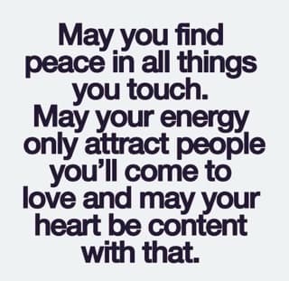 Words about may you always find peace.