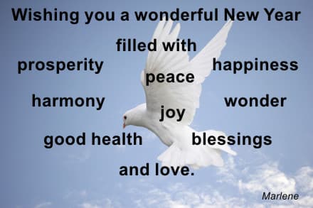 My New Year Wishes for You! Peace, love, joy, prosperity and many more. - From MotivateUs.com