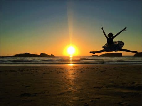 Inspirational Picture ballerina dancing on the beach