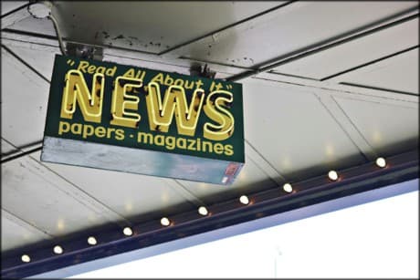 place that sells newspapers