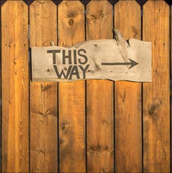 45 instructions for life sign that says this way