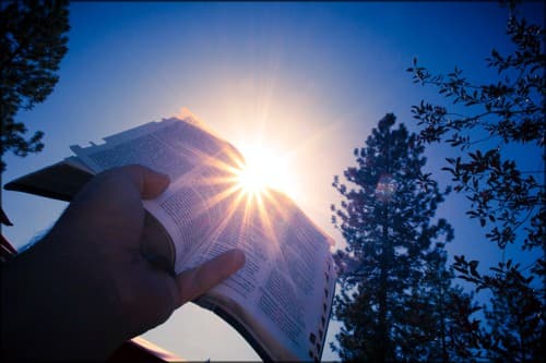 the opened bible