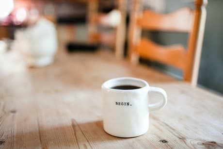 message on a mug