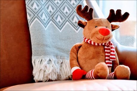 Inspirational Picture stuffed animal that looks like Rudolph the red-nosed reindeer