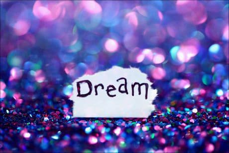 Inspirational Picture sign that says DREAM